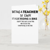 Leren is makkelijk als een fiets in brand steken kaart (Gele Bloem)