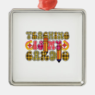 Leren is mijn hart metalen ornament