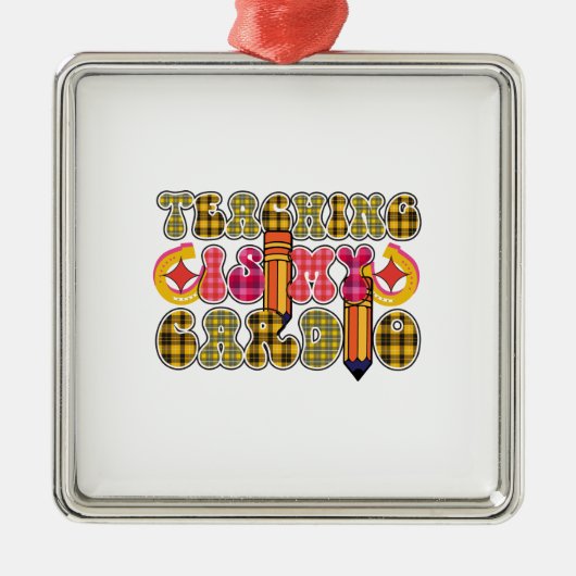 Leren is mijn hart metalen ornament (Voorkant)