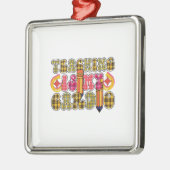 Leren is mijn hart metalen ornament (Links)