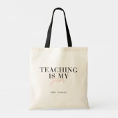 Leren is mijn Jam Modern Stylish Teacher Gift Tote Bag (Achterkant)