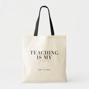 Leren is mijn Jam Modern Stylish Teacher Gift Tote Bag