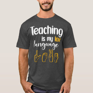 Leren is mijn liefdestaal Funny Gift T-shirt