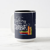 Leren is mijn stam tweekleurige koffiemok (Voorkant links)