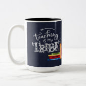 Leren is mijn stam tweekleurige koffiemok (Links)