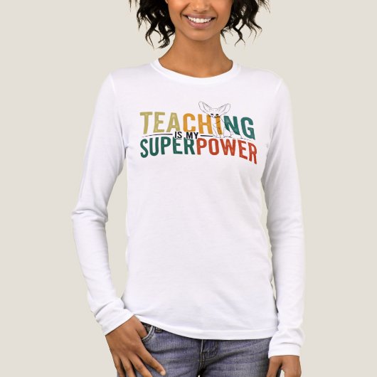 Leren is mijn Superpower Tri-Blend Shirt (Voorkant volledig)