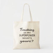 Leren is mijn Superpower wat je T-Shirt Truc Tote Bag (Voorkant)