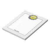 Leren is mijn Superpower Yellow Blue Hero leraar Notitieblok (Linkerzijde)