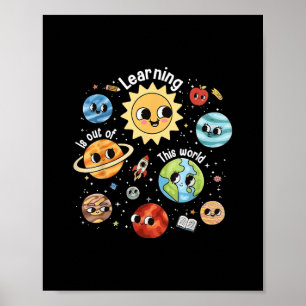 Leren is uit deze wereld Leraar terug naar school Poster