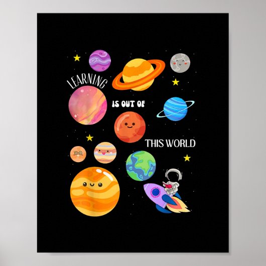 Leren is uit deze wereld van de ruimtewetenschap poster (Voorkant)