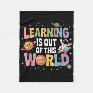 Leren is uit deze wereld van de zonnestelsel weten fleece deken