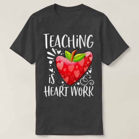 Leren is Valentijnsdag voor hartwerk T-shirt (Design voorkant)