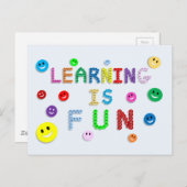 LEREN IS VEEL GEZIEN HET ONDERWIJSSCHOOLMOTTO BRIEFKAART (Voorkant / Achterkant)