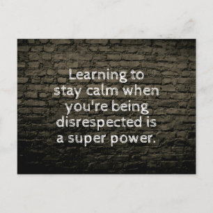 Leren kalm te blijven briefkaart