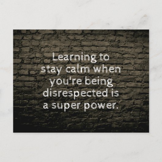 Leren kalm te blijven briefkaart (Voorkant)