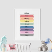 Leren Kleuren Kinderen Educatief Poster