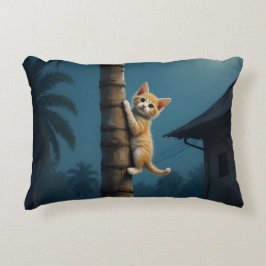 Leren klimmen – Schattig kattenmoment Accent Kussen