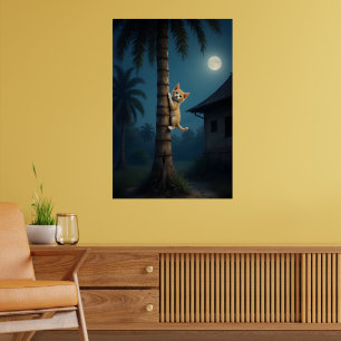 Leren klimmen – Schattig kattenmoment Poster