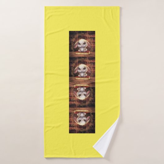 Leren konijntje Pasen Badhanddoek (Badhanddoek)