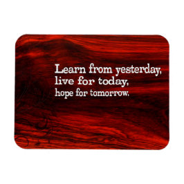 "Leren, leven, hopen" Inspirerend quote Flexible Magneet