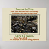 Leren leven om te leren poster (Voorkant)