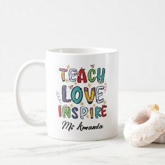 Leren Liefde Inspireren Gepersonaliseerde Leraar C Koffiemok