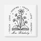 Leren liefde inspireren gepersonaliseerde leraar n magneet (Voorkant)