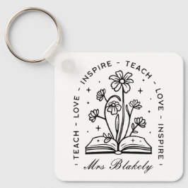 Leren liefde inspireren gepersonaliseerde leraar n sleutelhanger