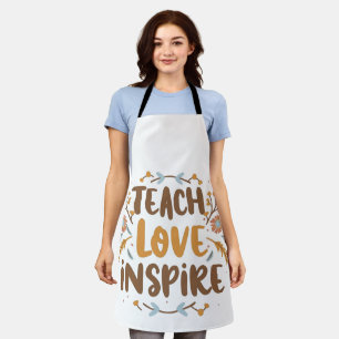 Leren, liefde, inspireren Gift Typografie Schort