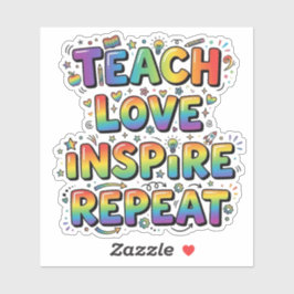 Leren Liefde Inspireren Herhalen Waardering voor L Sticker