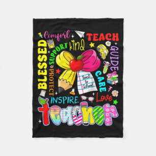 Leren Liefde Inspireren Leraar Kinderen Potlood Bo Fleece Deken