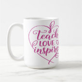 Leren Liefde Inspireren Script Design Koffiemok (Links)