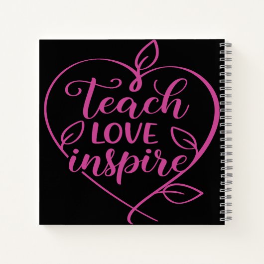 Leren Liefde Inspireren Script Design Notitieboek (Achterkant)