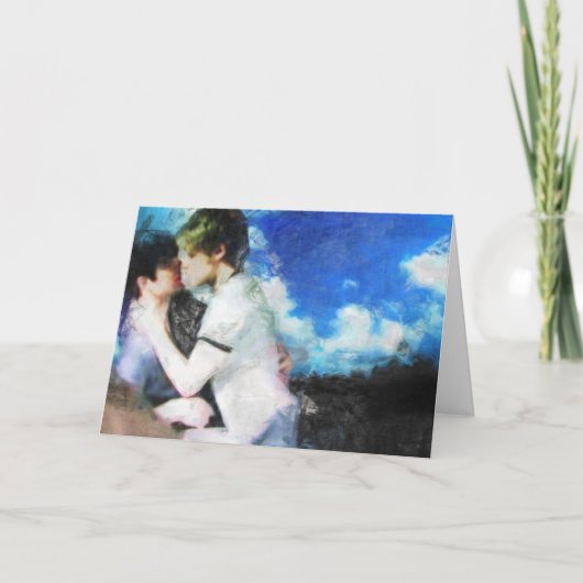 Leren liefhebben feestdagen kaart (Voorkant)