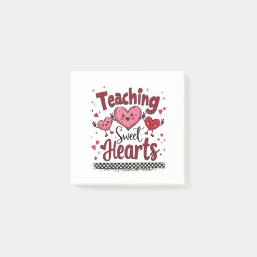 Leren Lieve Harten Grappige Valentijnsdag Leraar Post-it® Notes (Voorkant)