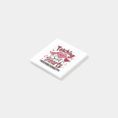 Leren Lieve Harten Grappige Valentijnsdag Leraar Post-it® Notes (Schuin)