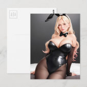 Leren Lingerie Blond Briefkaart (Voorkant / Achterkant)