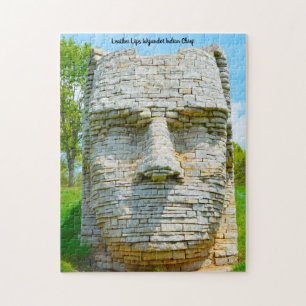 Leren Lippen Wyandot Indiaans Hoofd Legpuzzel
