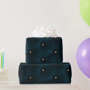 Leren Look Groen Goud Diamanten Cadeaupapier