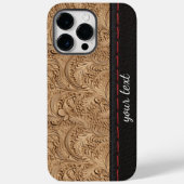 Leren look motief patroon Case-Mate iPhone case (Achterkant)