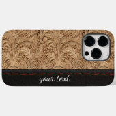 Leren look motief patroon Case-Mate iPhone case (Achterkant (horizontaal))