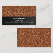 Leren look motief visitekaartje (Voorkant / Achterkant)