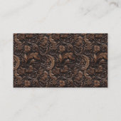 Leren look motief visitekaartje (Achterkant)