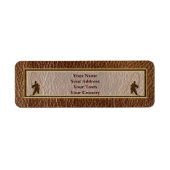 Leren look visser etiket (Voorkant)