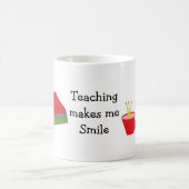 Leren maakt me een glimlach koffiemok (Center)