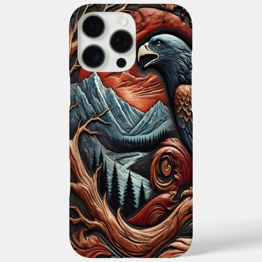 Leren Majestueuze Adelaar Kunstwerk Case-Mate iPhone Case (Achterkant)