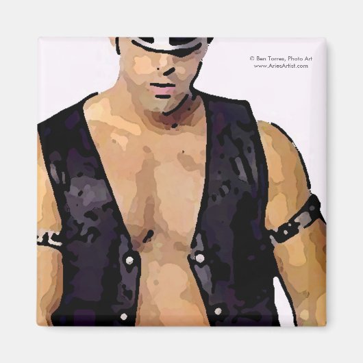 Leren Man Magneet (Voorkant)