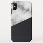 leren marmer met monogram Case-Mate iPhone case (Achterkant)