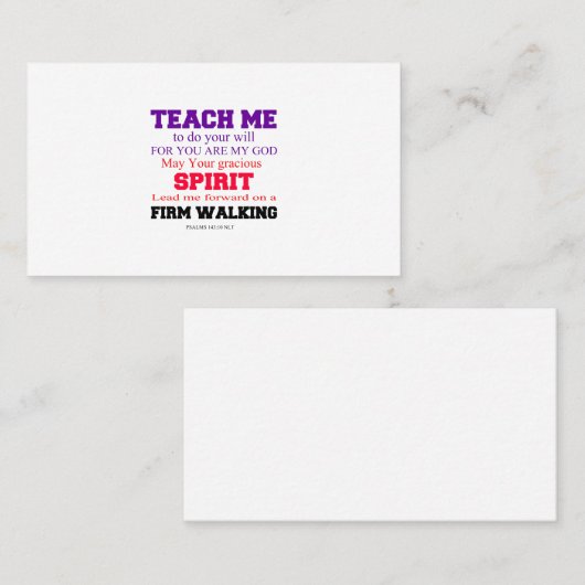 LEREN ME VISITEKAARTJE (Voorkant / Achterkant)