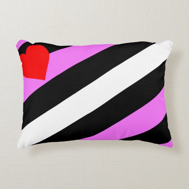 Leren Meisje Pride Vlag Accent Kussen (Voorkant)